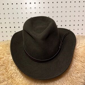 Scala All-season Crushable Olive Green Wool Outback Hat XL